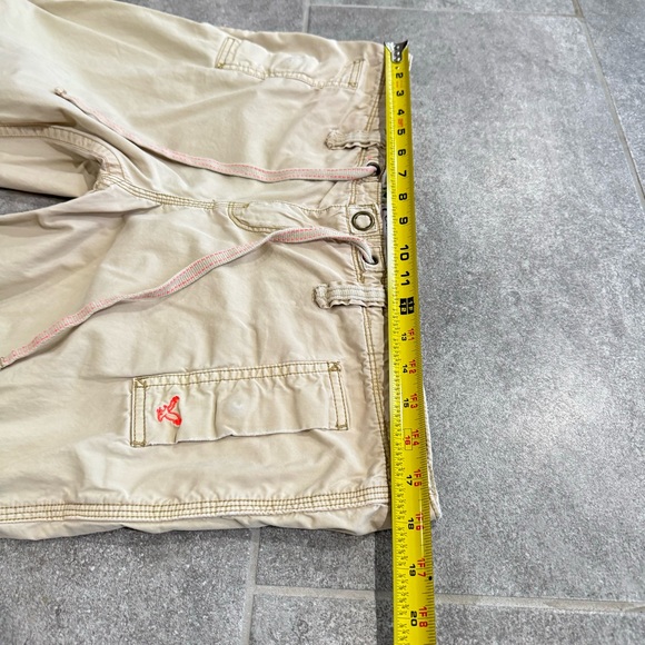 Vintage Y2K American Eagle baggy wide leg Tan Sz 10 cargo pants Gorpcore Skater - Picture 10 of 12